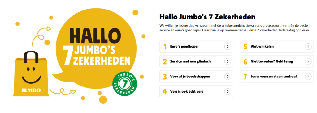 CX trend 2/5 - Zekerheid en flexibiliteit: de CX-antwoorden in onzekere tijden 3 Jumbo7zekerheden