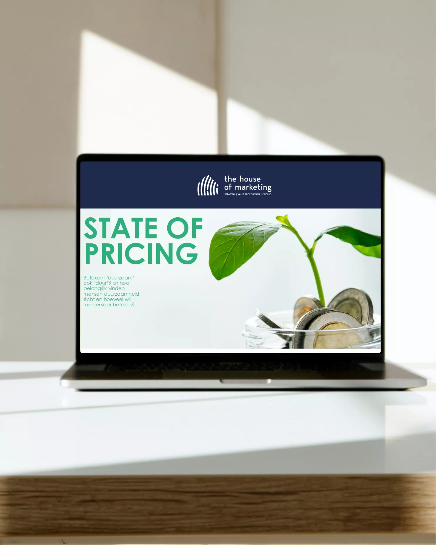 Brown and White Minimalist Desktop Mockup Instagram Post