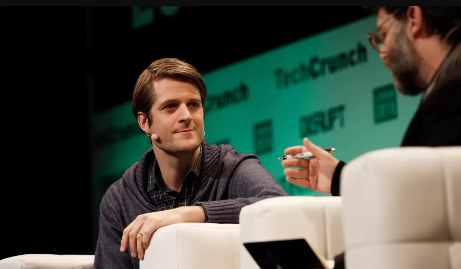 Co-founder and CEO Klarna Sebastian Siemiatkowski (left) on Dec. 7, 2015, in London, England. John Phillips via Getty Images